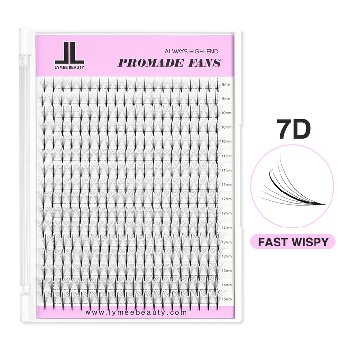 7D Premade WISPY Fans Eyelash Extensions 320 Fans 16 Rows - LymeeBeauty