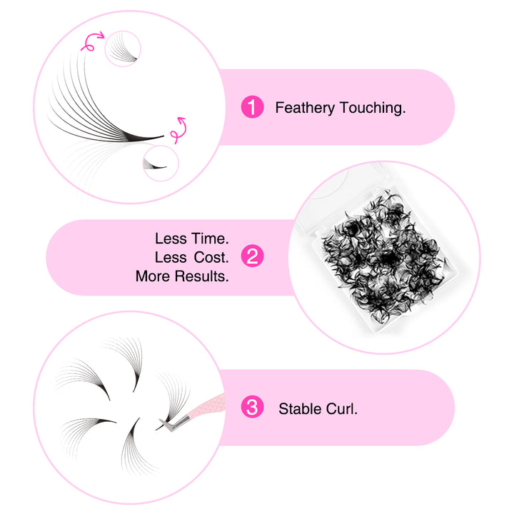 8D Premade Lash Fans - 1000 Loose Promade Fans-LYMEEBEAUTY