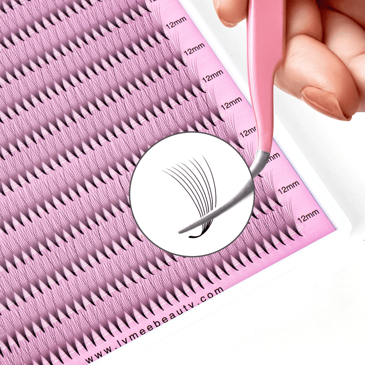 8D  Promade Narrow  Fans - 1000 Fans 25 Rows-lymeebeauty