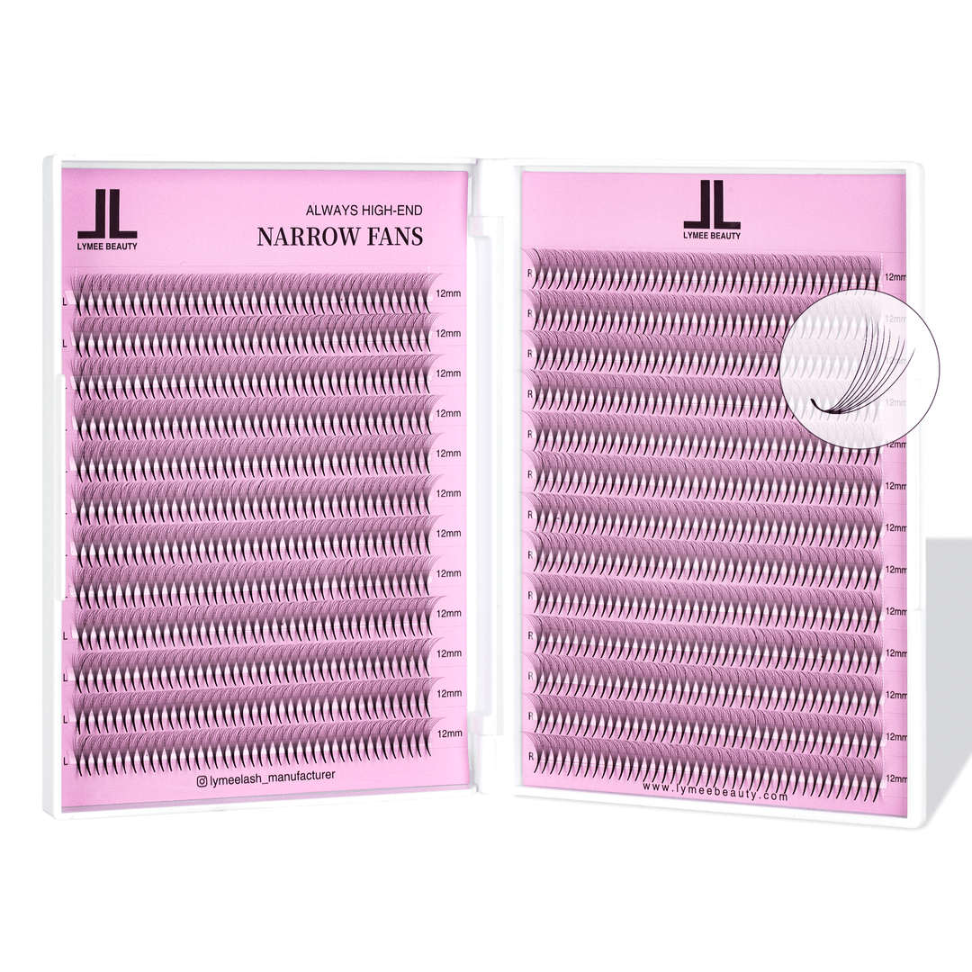 8D  Promade Narrow  Fans - 1000 Fans 25 Rows-lymeebeauty