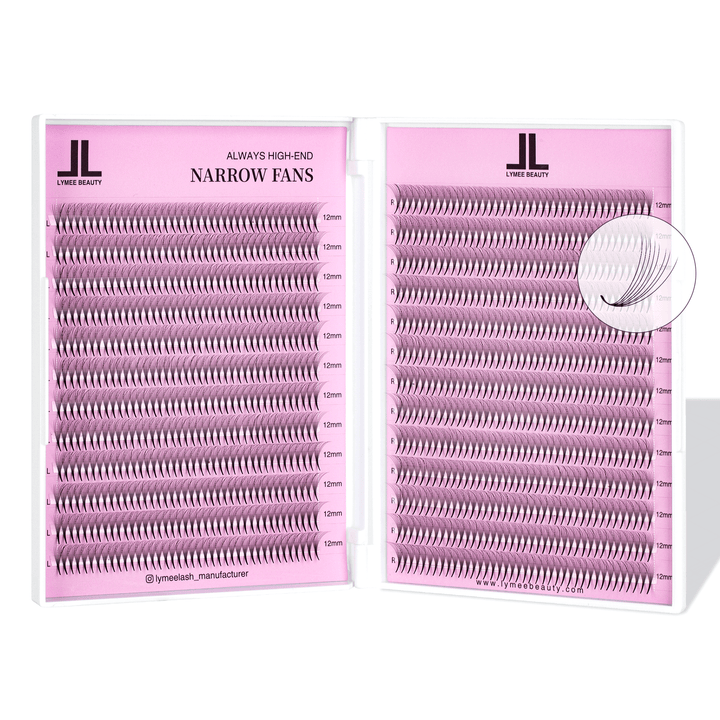 8D  Promade Narrow  Fans - 1000 Fans 25 Rows-lymeebeauty
