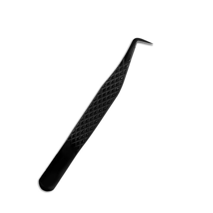 TB-05 Black Fiber Tweezers For Eyelash Extension