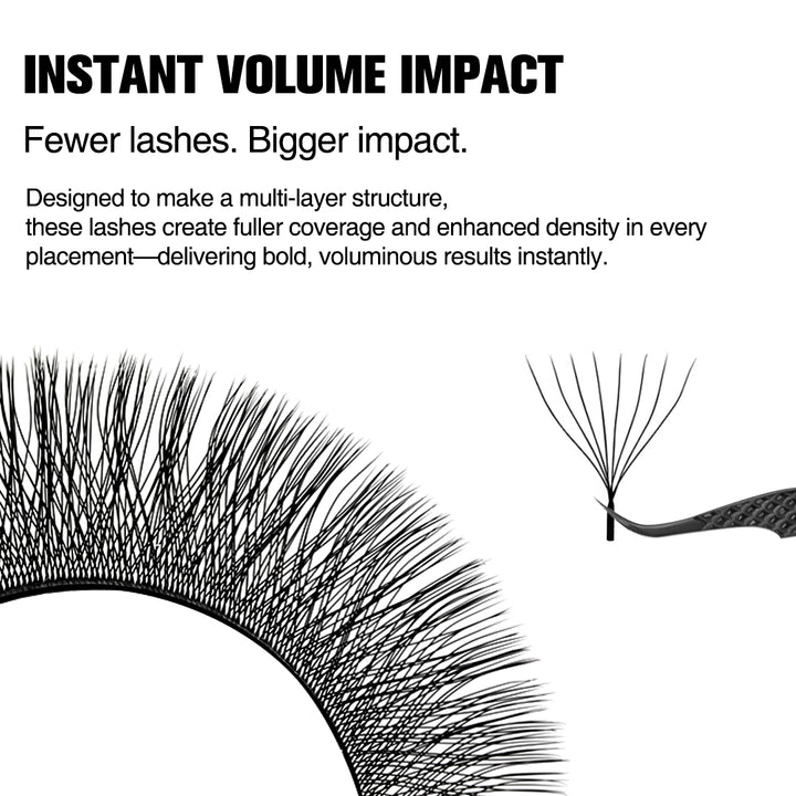 8D W-Shape Premade Volume Fan Lash Extensions - Lymeebeauty