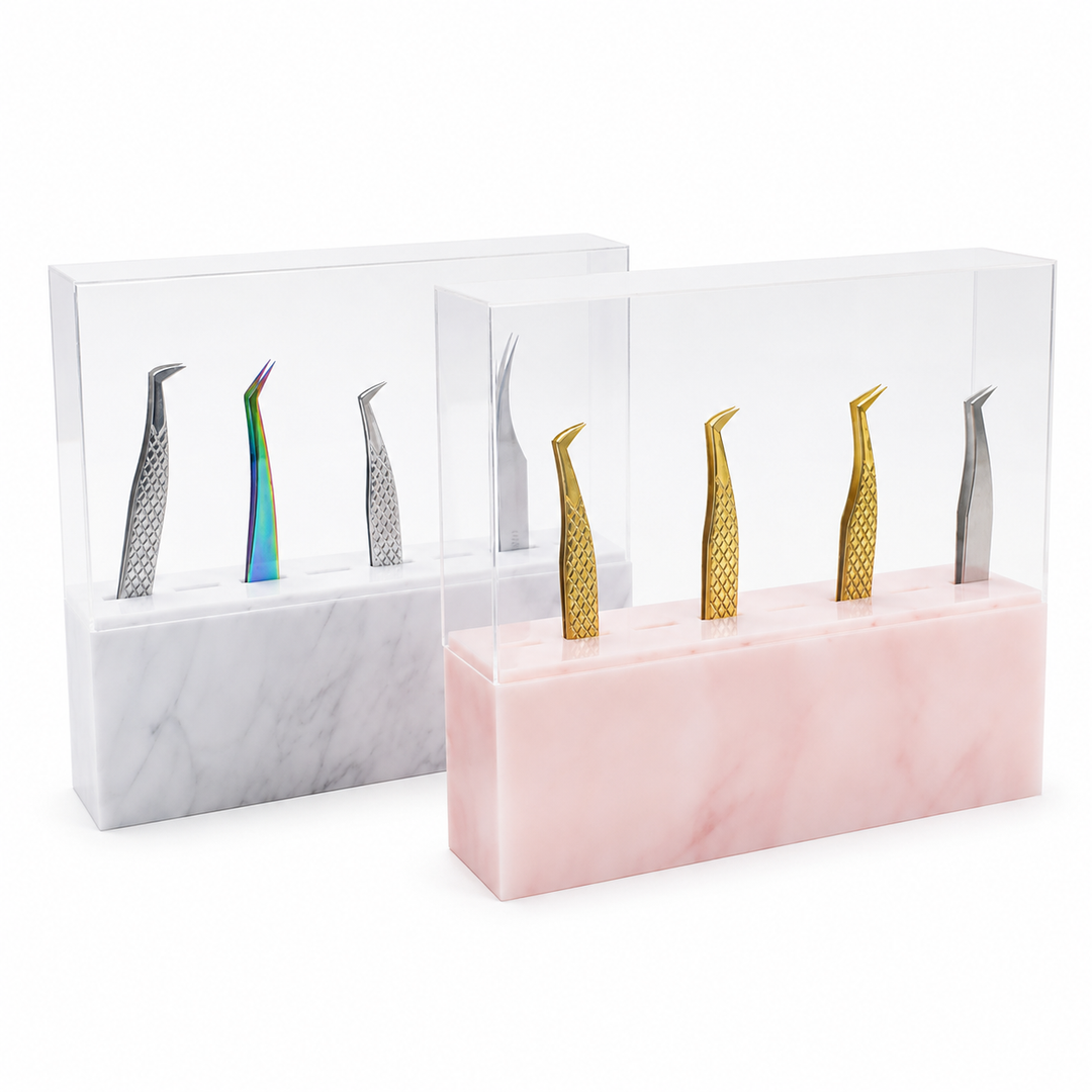Marbled Tweezers Holder - Lymeebeauty