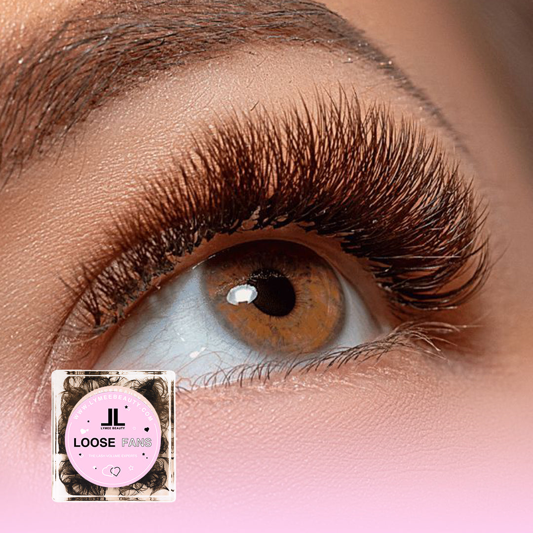 10D Brown Premade Lash Fans - 500 Loose Promade Fans-LymeeBeauty