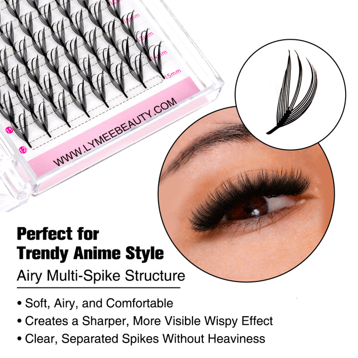 0.07MM Anime Butterfly Lashes - Airy Spike - Lymeebeauty