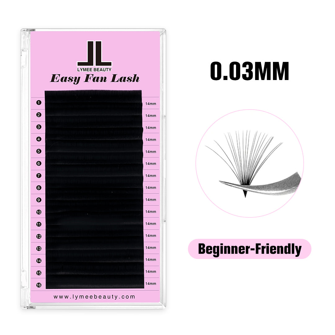 0.03MM Easy Fan Eyelash Extensions - LymeeBeauty
