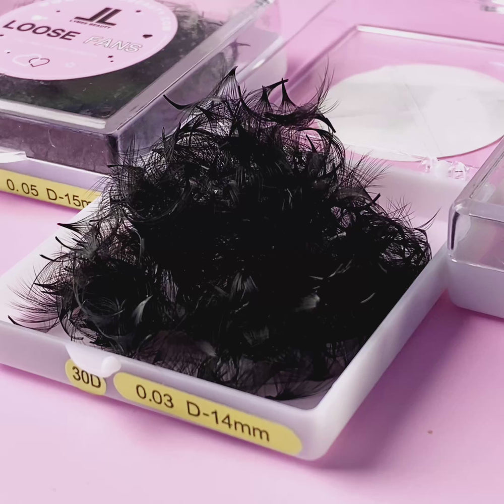 3D Promade Loose Fans - 500 Fans - Lymeebeauty