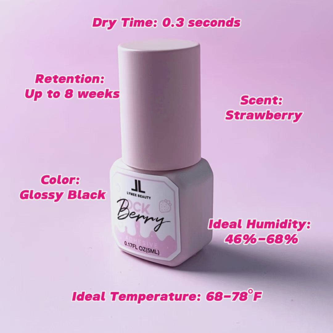 0.3 Second Berry Lock Eyelash Extension Glue-lymeebeauty